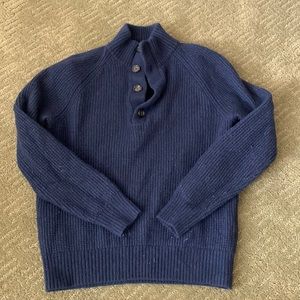 Unisex Banana Republic Italian Wool sweater, blue, Size s, button up